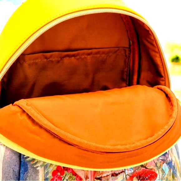 Loungefly Disney Tinker Bell Mushroom Forest Scene Mini Backpack & CHARM!🧚♂️🧚 - Picture 3 of 14